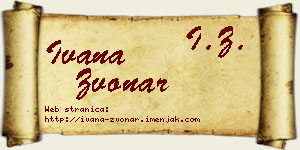 Ivana Zvonar vizit kartica